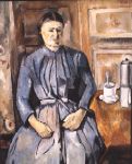 La femme  la cafetire  ( huile sur toile 33 cm x 42 cm )  D'aprs Paul Czanne