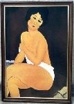 La belle romaine  ( huile sur toile 49 cm x 72 cm ) D'aprs Modigliani