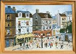 Un Carrefour de Paris  ( huile sur toile 72 cm x 50 cm )