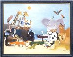 Libres !   ( huile sur toile 65 cm x 49 cm ) D'aprs un dessin de Delessert
