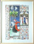 Mois de Mai  ( gouache  65 cm x 50 cm ) Page du livre d'Heures du duc de Rohan