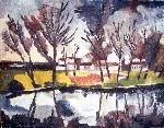 La Seine  Chatou  ( huile sur toile )  d'aprs de Vlaminck